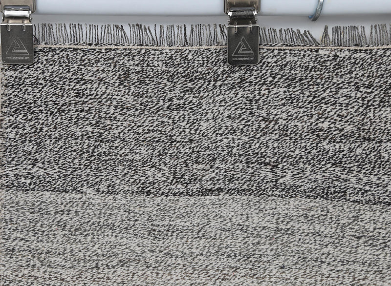Vintage Turkish Wool Flatweave Runner Rug, Beige Grey (2x5)
