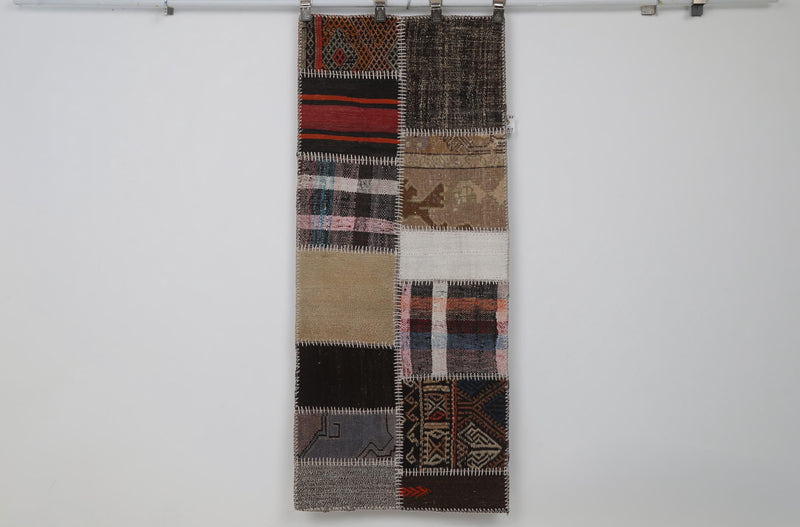 Vintage Turkish Wool Cotton Kilim Runner Rug, Multicolor (2x5) - photo 1 of 8